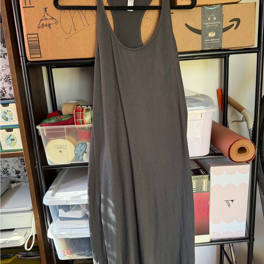 Stars Above Gray Sleeveless Dress